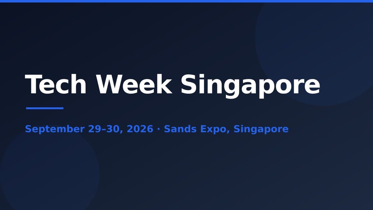 Tech Week Singapore 2026